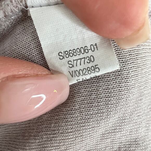 ATHLETA Eco Wash Pink Long Sleeve Turtleneck Sweatshirt Pocket Dress Tunic Sz M - Picture 10 of 10